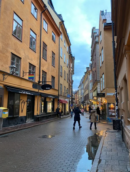 Stockholm December 2020 Utsikt Från Stockholms Stadshus Mot Domkyrkan — Stockfoto