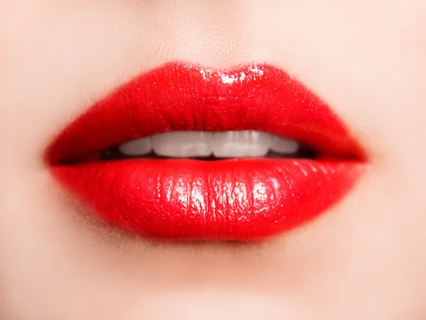 Sexy rote Lippen — Stockfoto