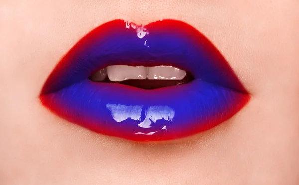 Color lips.Beauty, fashion, make-up — Stock Photo, Image