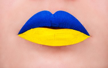 Mavi ve sarı dudaklar. Ukrayna. sembol