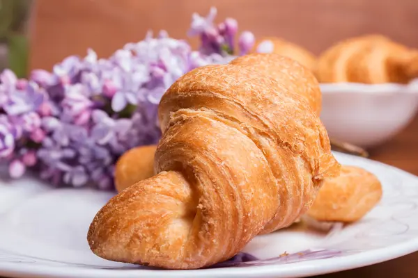 Fresh baked croissants — Stock Photo, Image