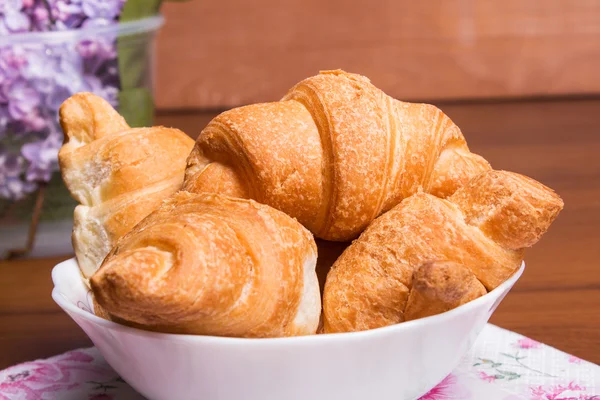 Fresh baked croissants — Stock Photo, Image