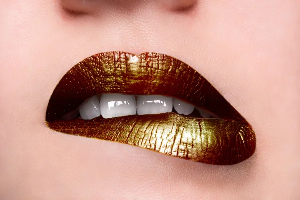 Lips. Macro beauty shot. — Stock Photo, Image