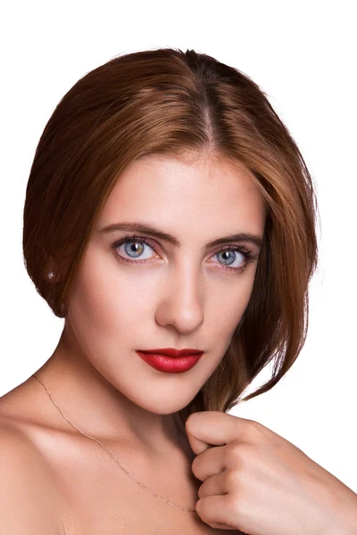 Vacker ung kvinna med ren fräsch hud — Stockfoto
