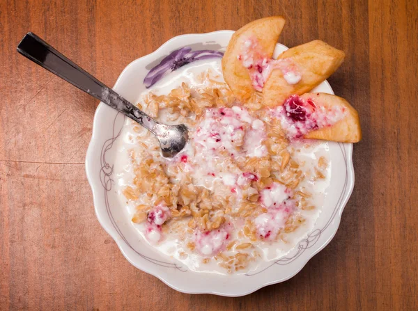 Oatmeal with Fruit — Stock Photo, Image