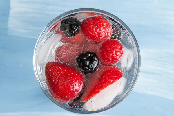 Fresh Icy Drink with Berries Selected focus
