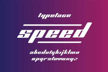 Soyut, minimal, modern alfabe yazı tipleri. Typography teknolojisi elektronik dijital müzik geleceğin yaratıcı yazı tipi. Vektör illüstrasyonu 10