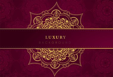 Lüks arka plan vektörü, mandala İslami geçmişi, tebrik kartı, afiş, poster.