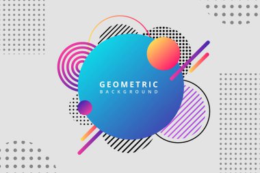 Pankart eps10 için modaya uygun geometrik çember arkaplanı