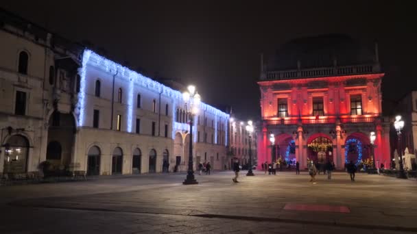 Paesaggio Urbano Sulla Storica Piazza Brescia Piazza Della Loggia Brescia — Video Stock