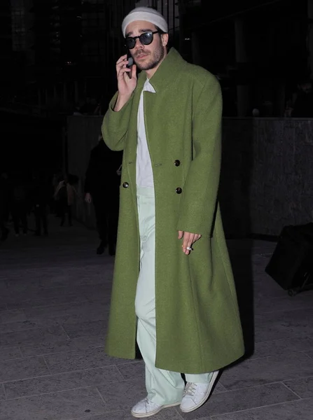 Mode Bloggare Street Style Outfit Efter Alberta Ferretti Modevisning Milano — Stockfoto