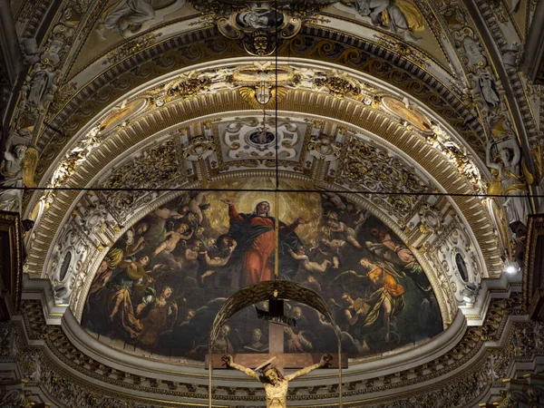 Interior Basílica Santa Maria Maggiore Iglesia Arquitectura Románica Interior Decoración —  Fotos de Stock