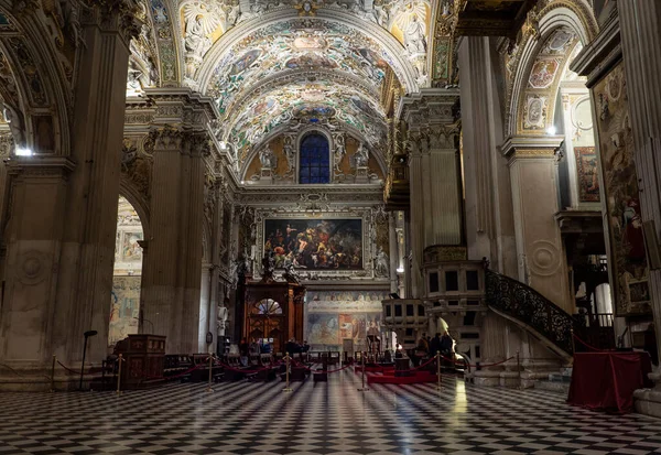 Внутрішня Частина Базиліки Санта Марія Маджоре Всередині Церква Романська Архітектура — стокове фото