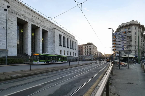 Igazságügyi Palota Palazzo Giustizia Által Tervezett Marcello Piacentini Milánó Központjában — Stock Fotó