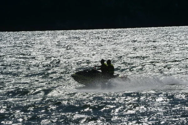 Speedboot Verhuur Lecco Lake Lombardije Italië — Stockfoto