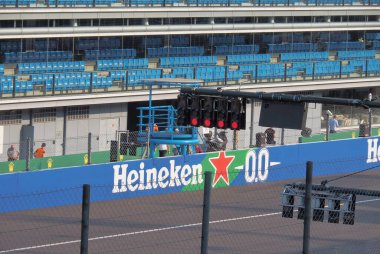 Autodromo Nazionale Monza kutu görüntüsü, İtalya 'nın kuzeyinde, Monza şehrinin yakınında yer alan bir yarış pisti..