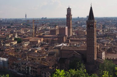 Verona panoramik şehir manzarası, Veneto, İtalya
