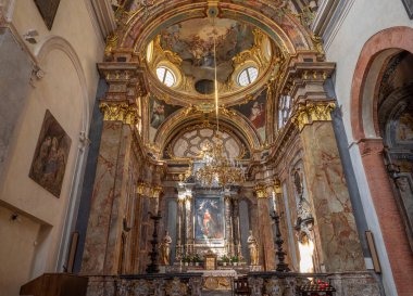 San Francesco d 'Assisi Katedrali' nin çatısının kemerleri ve mimarisi 