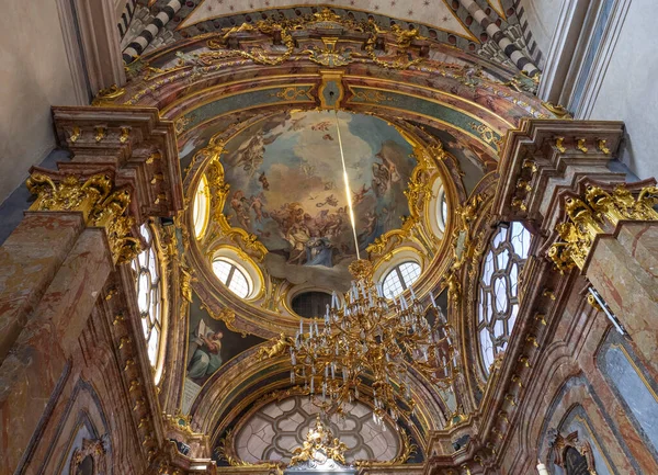 San Francesco Assisi Katedrali Nin Çatısının Kemerleri Mimarisi — Stok fotoğraf