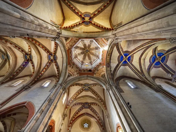 Vercelli Italy Interior Sant Andrea Church Gothic Architecture Built Beetween — Stock Photo, Image