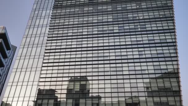 Milano Lombardy Talya Nın Porta Nuova Bölgesindeki Elmas Kule Gökdeleni — Stok video