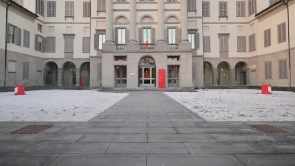 Die Accademia Carrara Ist Eine Kunstgalerie Und Kunstakademie Bergamo Lombardei — Stockvideo