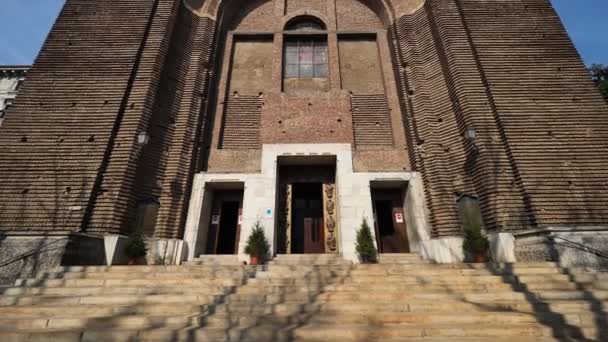 Templo Votivo Paróquia Corpus Domini Igreja Milão Lombardia Itália — Vídeo de Stock