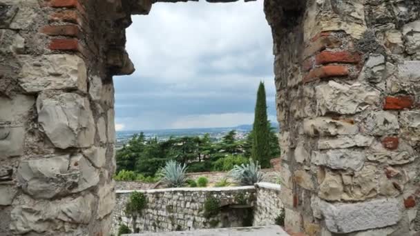 Paisagem Castelo Brescia Lombardia Itália — Vídeo de Stock
