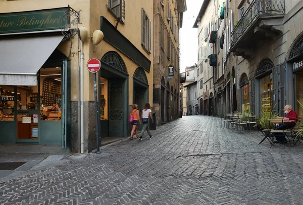 Bergamo Alta Cityscape Lombardy Italy — стокове фото