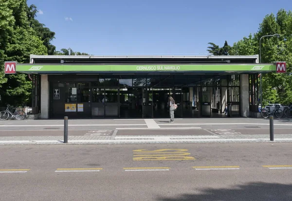 Eingang Zur Metrostation Cernusco Sul Naviglio Mailand Cernusco Sul Naviglio — Stockfoto