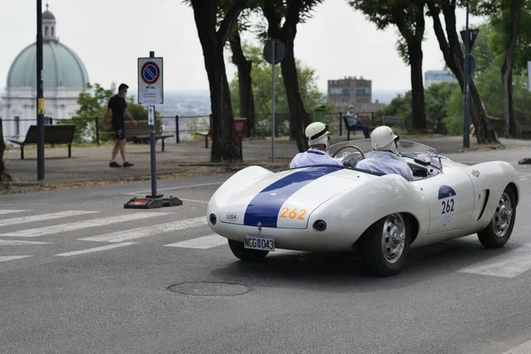 Brescia Italy June 2021 1000 Miles Annual Race Retro Vintage — Stock Photo, Image