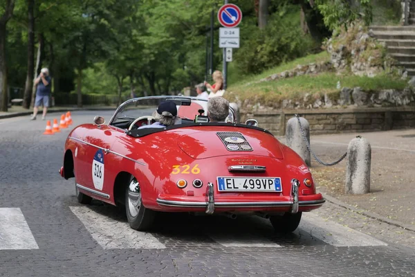 Brescia Italy June 2021 1000 Miles Annual Race Retro Vintage — Stock Photo, Image