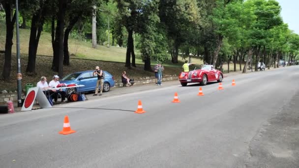 1000 Millas Carrera Anual Coches Antiguos Retro Primera Especial Brescia — Vídeo de stock