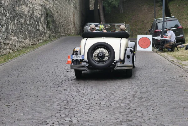 Brescia Italy June 2021 1000 Miles Annual Race Retro Vintage — Stock Photo, Image