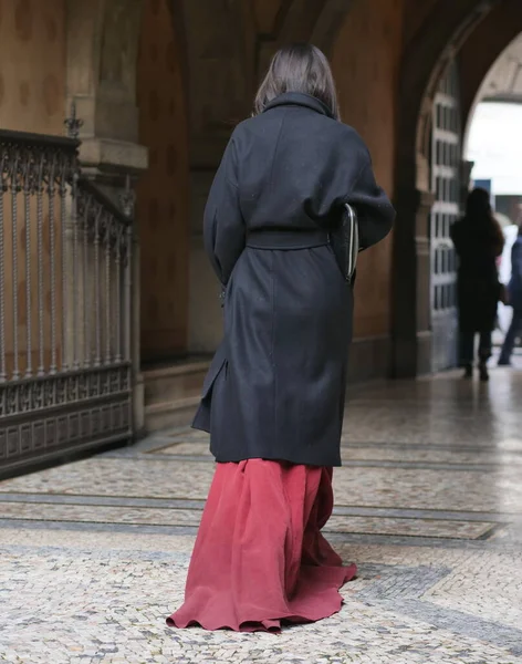 Show Girl Michela Coppa Street Style Outfit Calcaterra Επίδειξη Μόδας — Φωτογραφία Αρχείου
