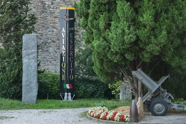 Cannoni Storici Nel Parco Pubblico Rocca Bergamo Lombardia Italia — Foto Stock