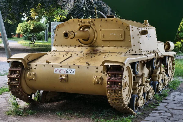 Tanque Histórico Parque Público Rocca Bérgamo Lombardía Italia — Foto de Stock