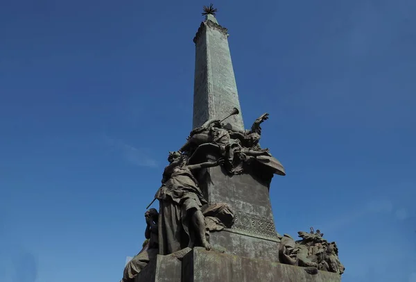 Mailand Italien Obelisk Auf Dem Platz Fünf Tage Cinque Giornate — Stockfoto