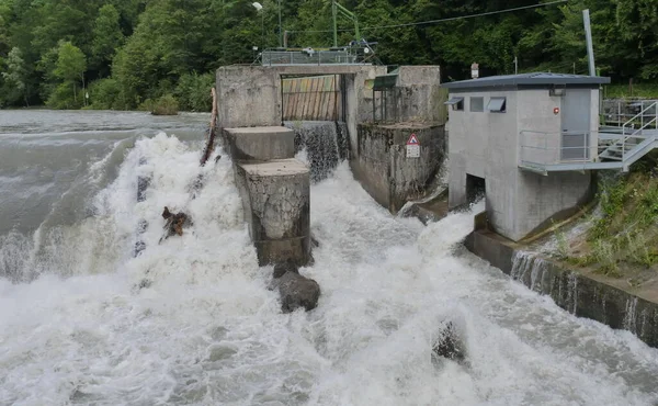 Souspended Houten Brug Rivier Serio Villa Ogna Bergamo — Stockfoto