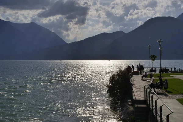 Lecco Lake Bellano Lombardia Olaszország — Stock Fotó