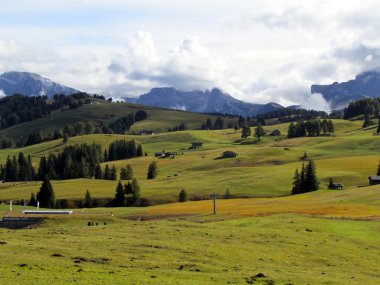 Dağlar Alpe di Siusi Alps panoramik görünüm