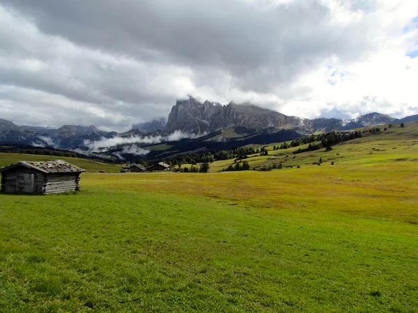 Montagne Alpe di Siusi Alpi vista panoramica — Foto Stock