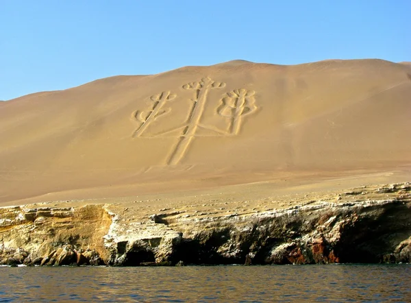 Candelabra, The Paracas Peninsula, Peru — Stock Photo, Image