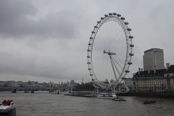 Olho Londres Inglaterra Tomado Pelo Rio Tâmisa — Fotografia de Stock