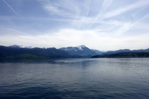 Luzern Pohled Jezero Švýcarsku — Stock fotografie