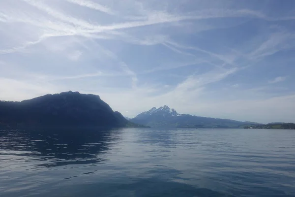 Luzern Pohled Jezero Švýcarsku — Stock fotografie