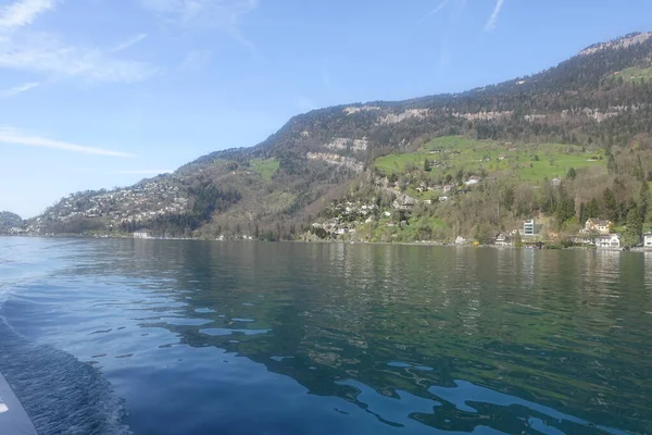 Widok Jezioro Luzern Szwajcarii — Zdjęcie stockowe