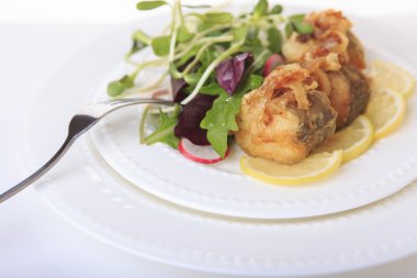 Natürmort. Bir kavurma teneke içinde biber dolması.