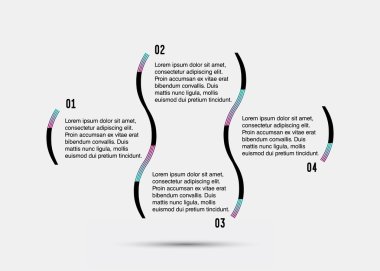 Adım adım tasarım vektör.