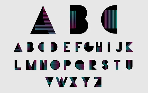 Чёрные алфавитные шрифты — стоковый вектор